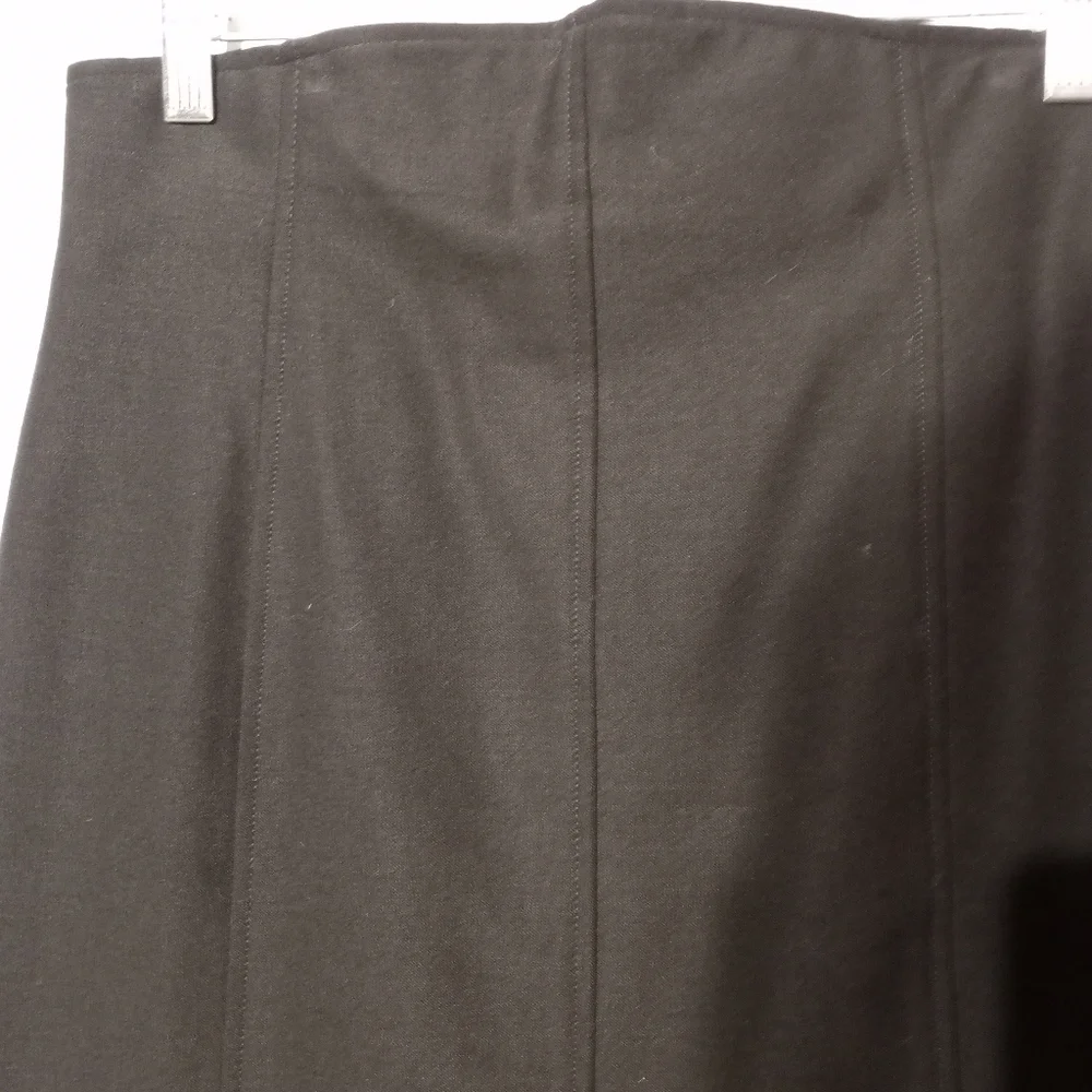 MALISY Black Wool Blend High-Waisted Pencil Skirt, Made in Italy - Picture 3 of 6